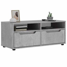 Gossi dulap tv "visnes" beton gri 100x40x38 cm lemn prelucrat