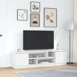 Gossi dulap tv alb 188,5x41x50 cm lemn prelucrat