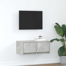 Gossi dulap tv beton gri 60x31x25,5 cm lemn prelucrat