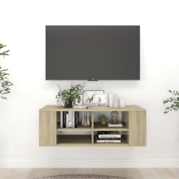 Gossi dulap tv montat pe perete, stejar sonoma, 102x35x35 cm, pal