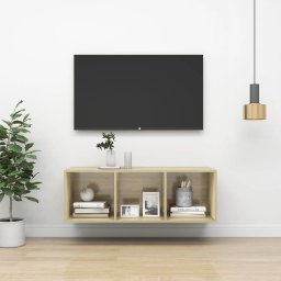 Gossi dulap tv montat pe perete, stejar sonoma, 37x37x107 cm, pal