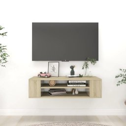 Gossi dulap tv suspendat, stejar sonoma, 100x30x26,5 cm, pal
