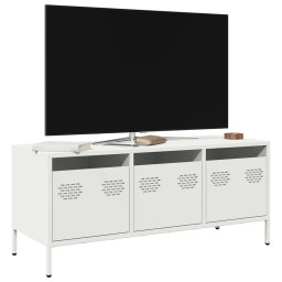 Gossi dulap tv, alb, 101,5x39x43,5 cm, otel laminat la rece