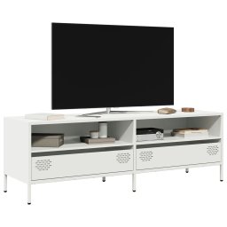 Gossi dulap tv, alb, 135x39x43,5 cm, otel laminat la rece