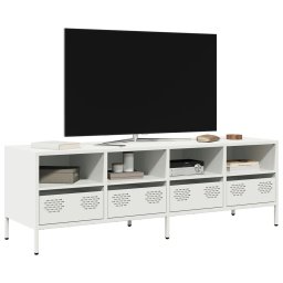 Gossi dulap tv, alb, 135x39x43,5 cm, otel laminat la rece