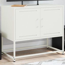 Gossi dulap tv, alb, 68,5x39x60,5 cm, otel