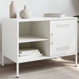 Gossi dulap tv, alb, 68x39x50,5 cm, otel