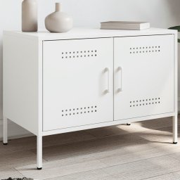 Gossi dulap tv, alb, 68x39x50,5 cm, otel