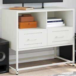 Gossi dulap tv, alb, 68x39x60,5 cm, otel