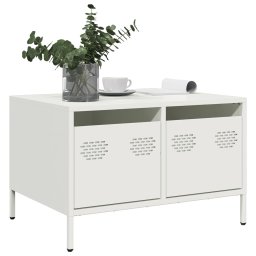 Gossi dulap tv, alb, 68x50x43,5 cm, otel laminat la rece