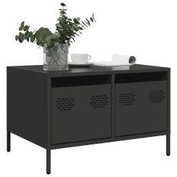 Gossi dulap tv, negru, 68x50x43,5 cm, otel laminat la rece