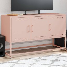 Gossi dulap tv, roz, 100,5x39x60,5 cm, otel