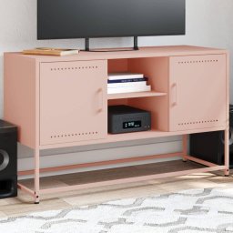 Gossi dulap tv, roz, 100,5x39x60,5 cm, otel