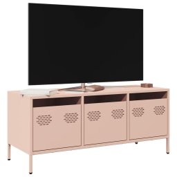 Gossi dulap tv, roz, 101,5x39x43,5 cm, otel laminat la rece