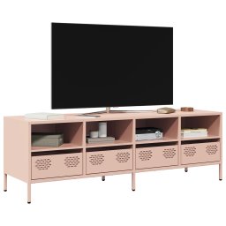 Gossi dulap tv, roz, 135x39x43,5 cm, otel laminat la rece