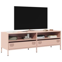 Gossi dulap tv, roz, 135x39x43,5 cm, otel laminat la rece