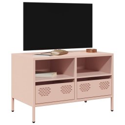 Gossi dulap tv, roz, 68x39x43,5 cm, otel laminat la rece
