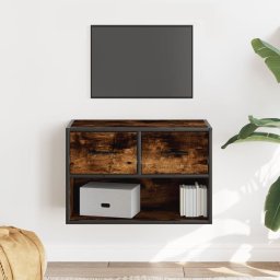 Gossi dulap tv, stejar fumuriu, 60x31x39,5 cm lemn si metal