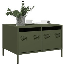 Gossi dulap tv, verde masliniu, 68x50x43,5 cm, otel laminat la rece