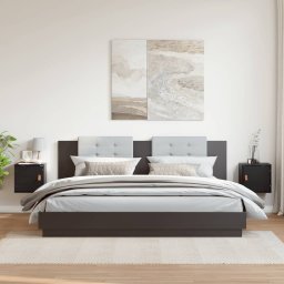 Gossi dulapuri de perete, 2 buc, negru, 31,5x30x30 cm, lemn masiv pin