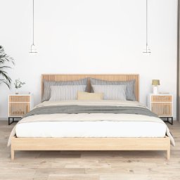 Gossi dulapuri noptiera, 2 buc., alb, 40x30x55,5 cm, lemn prelucrat