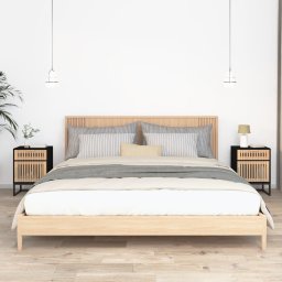 Gossi dulapuri noptiera, 2 buc., negru, 40x30x55,5 cm, lemn & fier