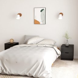 Gossi dulapuri noptiera, 2 buc., negru, 40x40x50 cm, lemn prelucrat