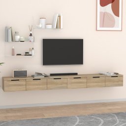 Gossi dulapuri perete, 2 buc., sonoma, 102x30x20 cm, lemn prelucrat
