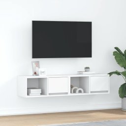 Gossi dulapuri tv 2 buc alb 60x31x25,5 cm lemn prelucrat