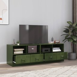 Gossi dulapuri tv 2 buc., verde maslina, 67x39x44 cm otel
