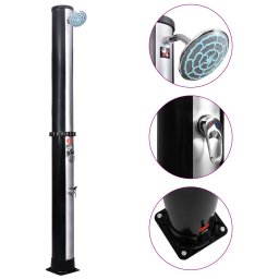 Gossi dus solar de exterior cu cap de dus si robinet, 40 l