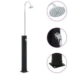 Gossi dus solar, negru, 214 cm, 20 l