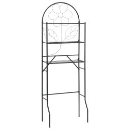 Gossi etajera de toaleta, negru, 60x33x174 cm