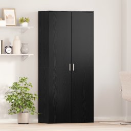 Gossi etajera stejar negru 80x39x178 cm din lemn stratificat
