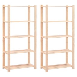 Gossi etajere cu 5 niveluri 2 buc. 80x38x170 cm pin masiv 250 kg