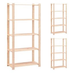 Gossi etajere cu 5 niveluri, 3 buc., 80x38x170 cm, pin masiv, 250 kg
