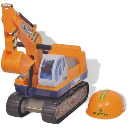 Gossi excavator ride-on, galben, plastic