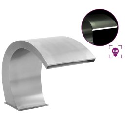 Gossi fantana de piscina cu led-uri, 30 x 60 x 45 cm, otel inoxidabil