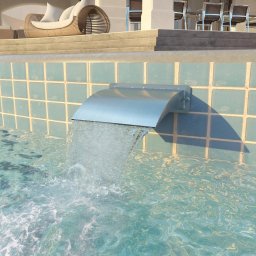 Gossi fantana de piscina, argintiu, 30x9x26 cm, otel inoxidabil