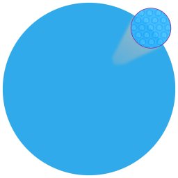 Gossi folie solara plutitoare piscina, rotunda, pe, 381 cm, albastru
