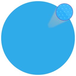 Gossi folie solara plutitoare piscina, rotunda, pe, 455 cm, albastru