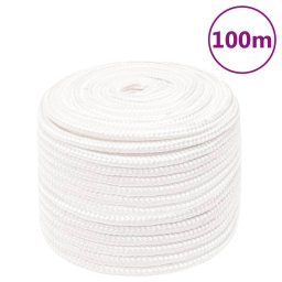 Gossi franghie de barca, alb complet, 12 mm, 100 m, polipropilena