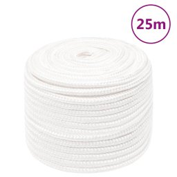 Gossi franghie de barca, alb complet, 12 mm, 25 m, polipropilena
