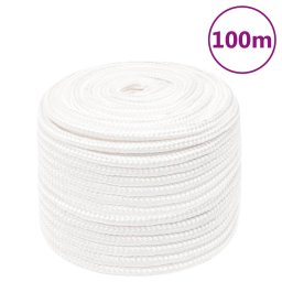 Gossi franghie de barca, alb complet, 14 mm, 100 m, polipropilena
