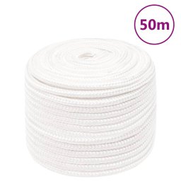 Gossi franghie de barca, alb complet, 14 mm, 50 m, polipropilena
