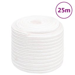 Gossi franghie de barca, alb complet, 18 mm, 25 m, polipropilena