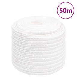 Gossi franghie de barca, alb complet, 18 mm, 50 m, polipropilena