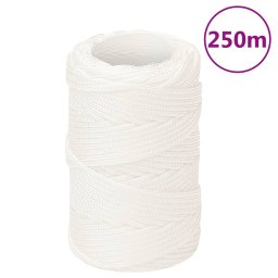 Gossi franghie de barca, alb complet, 2 mm, 250 m, polipropilena