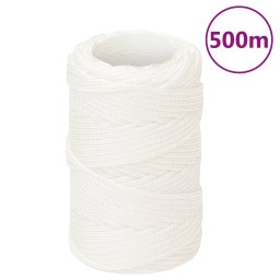 Gossi franghie de barca, alb complet, 2 mm, 500 m, polipropilena