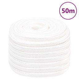 Gossi franghie de barca, alb complet, 20 mm, 50 m, polipropilena